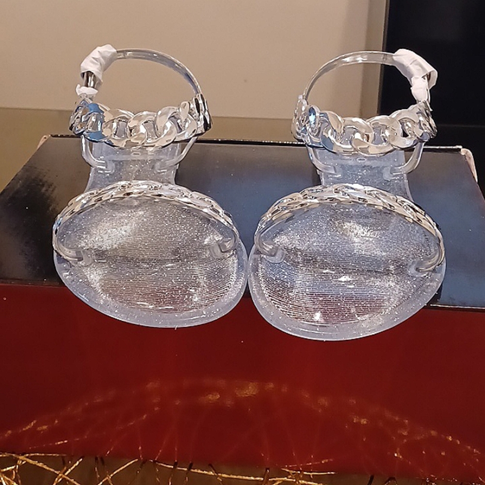 BAMBOO Sandals Size: 7 Color: CLRJLY -Clear.
